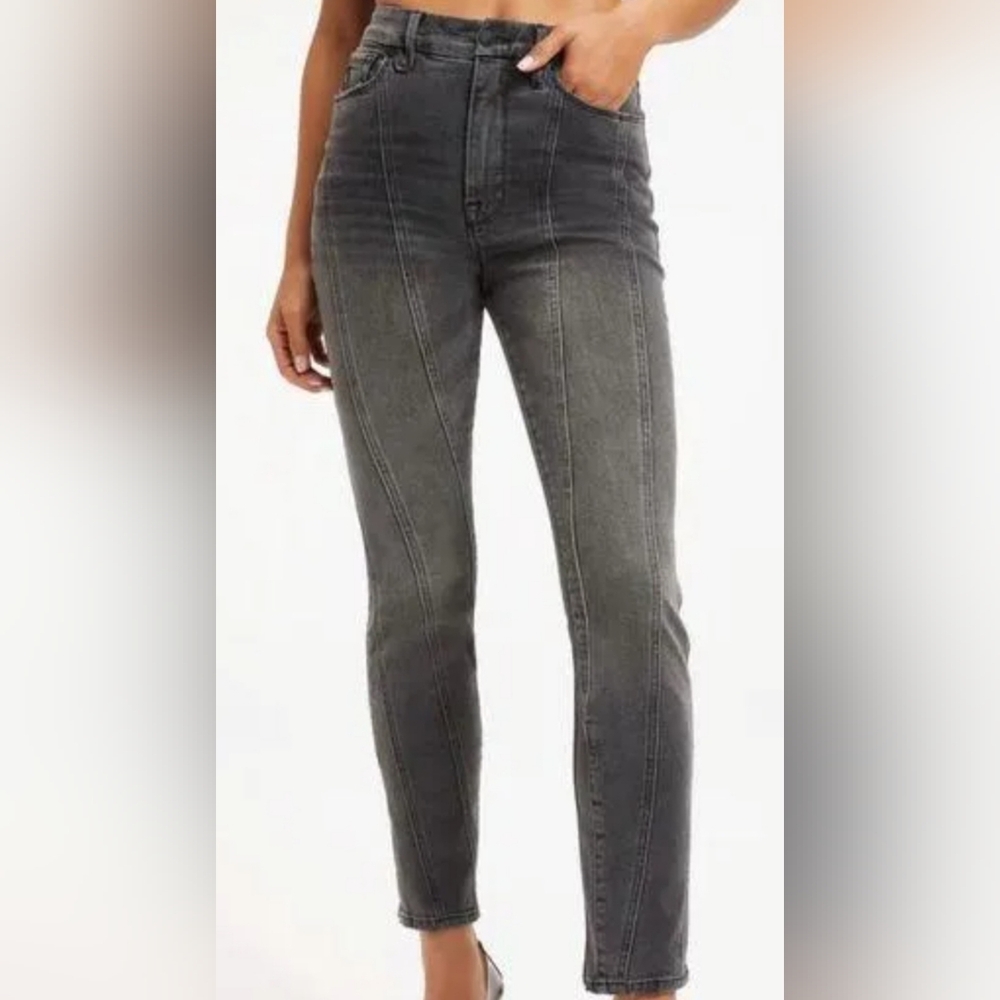 Good American Women's Size 6/28 Black Wash "Seamed Good Classic" Jeans